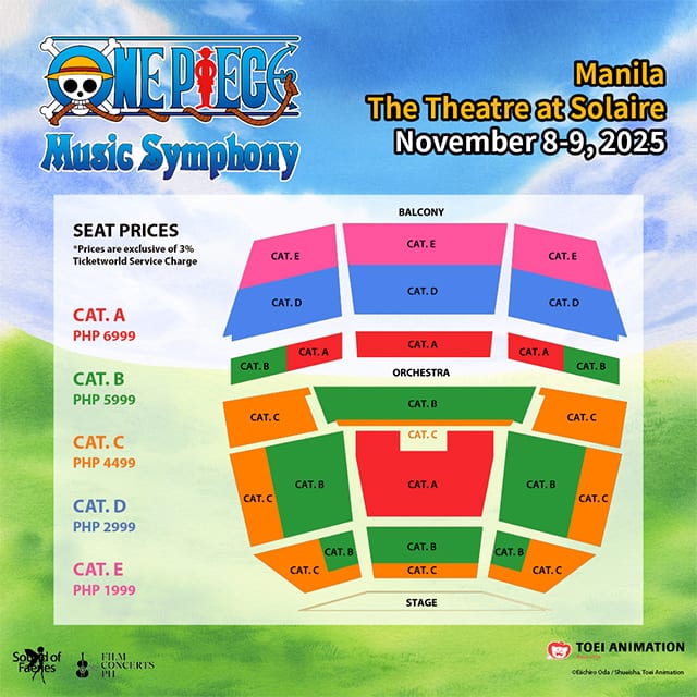 Here are the ticket prices for the ONE PIECE Music Symphony